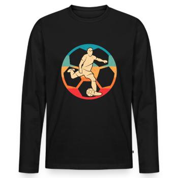 Fußballer Kinder Fußball Spieler Fußballspieler - Männer Premium Bio Langarmshirt - Schwarz - Vorne - Nico (187cm)