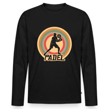 Padel Tennis Player Vintage Boys Padel - Men's Premium Organic Long Sleeve Shirt - black - Front - Nico (187cm)