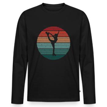 Rollschuhe Roller Skates Vintage Mädchen Rollschuh - Männer Premium Bio Langarmshirt - Schwarz - Vorne - Nico (187cm)