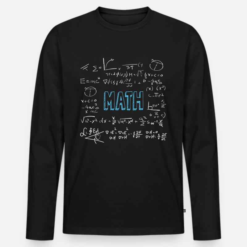 Math formulas mathematics - Men's Premium Organic Long Sleeve Shirt - black