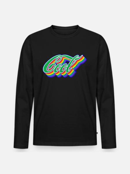 cool - Men's Premium Organic Long Sleeve Shirt - black