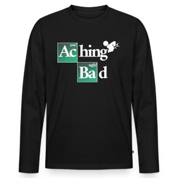 Aching Bath - Everything hurts - Men's Premium Organic Long Sleeve Shirt - black - Front - Nico (187cm)