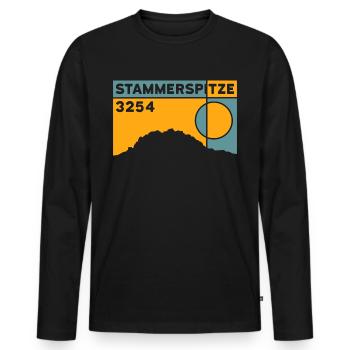 Stammerspitze Piz Tschütta Berg Samnaun tour de montagne - T-shirt manches longues Premium bio Homme - noir - Devant - Nico (187cm)