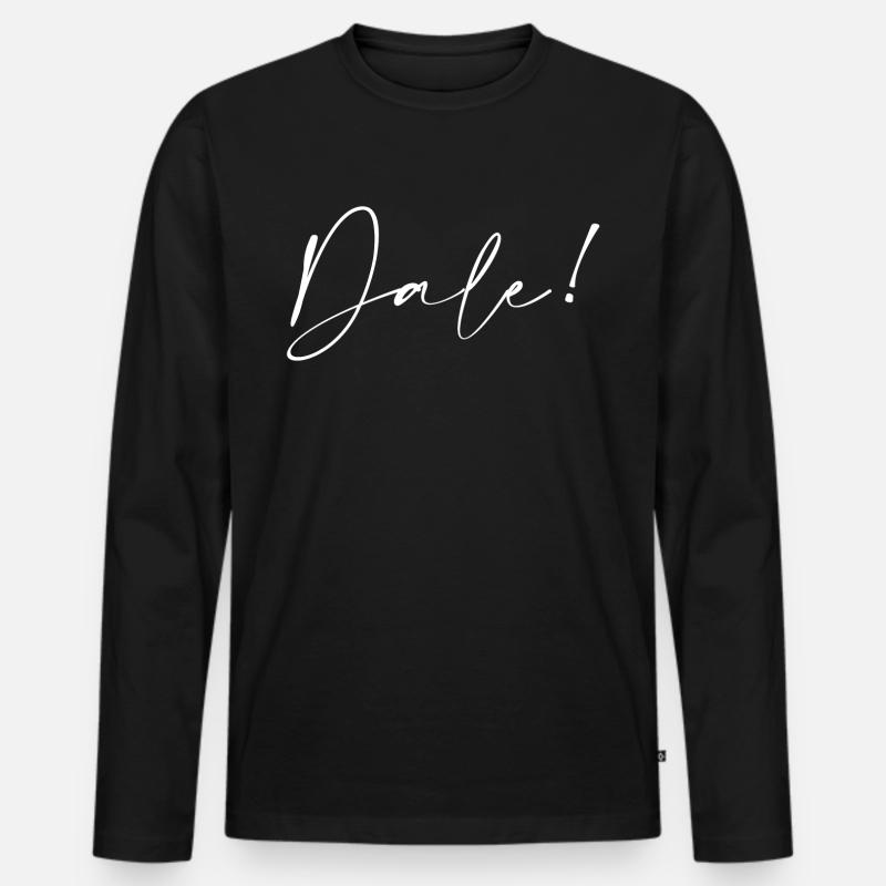 Okay - Männer Premium Bio Langarmshirt - Schwarz