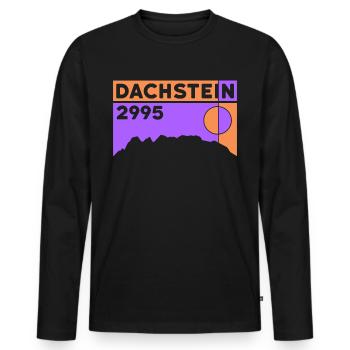 Hoher Dachstein Berge Gletscher Höhe Wanderung - Männer Premium Bio Langarmshirt - Schwarz - Vorne - Nico (187cm)