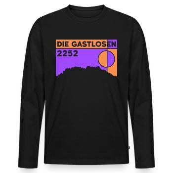 Les Gastlosen Escalade Randonnée Randonnée Randonnée Randonnée Montagne Souvenir - T-shirt manches longues Premium bio Homme - noir - Devant - Nico (187cm)