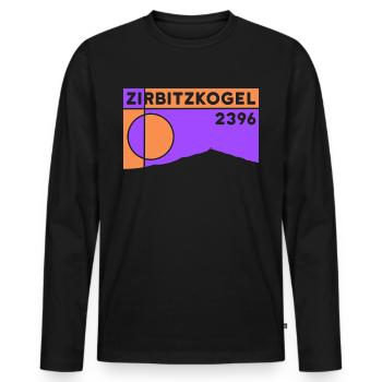 Zirbitzkogel Zirbitz Trail Wandern Trailrunner - Männer Premium Bio Langarmshirt - Schwarz - Vorne - Nico (187cm)