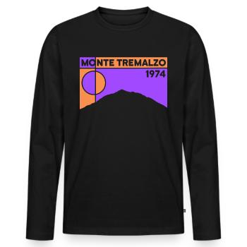 Monte Tremalzo Randonnée Randonnée Souvenir Souvenir - T-shirt manches longues Premium bio Homme - noir - Devant - Nico (187cm)