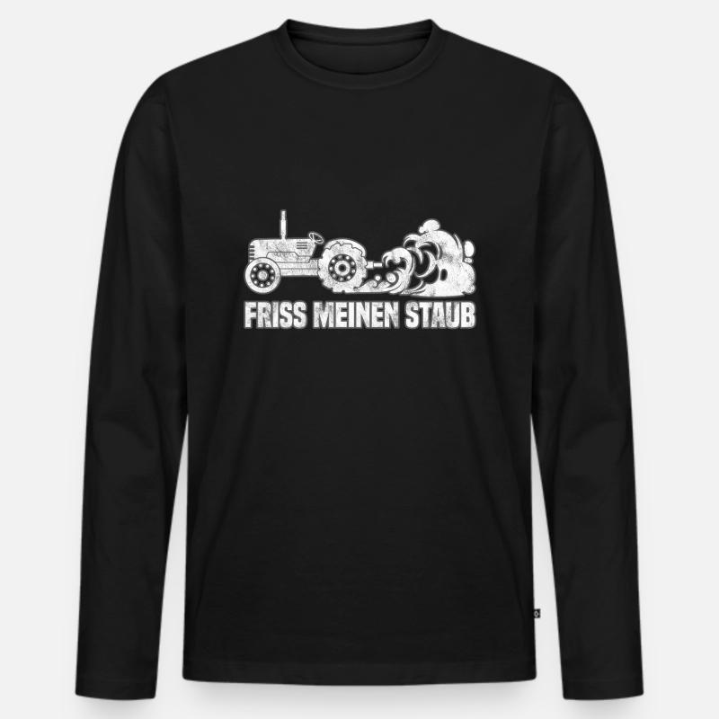 Bauernhof Spielzeug Traktoranhänger Traktor Idee - Männer Premium Bio Langarmshirt - Schwarz