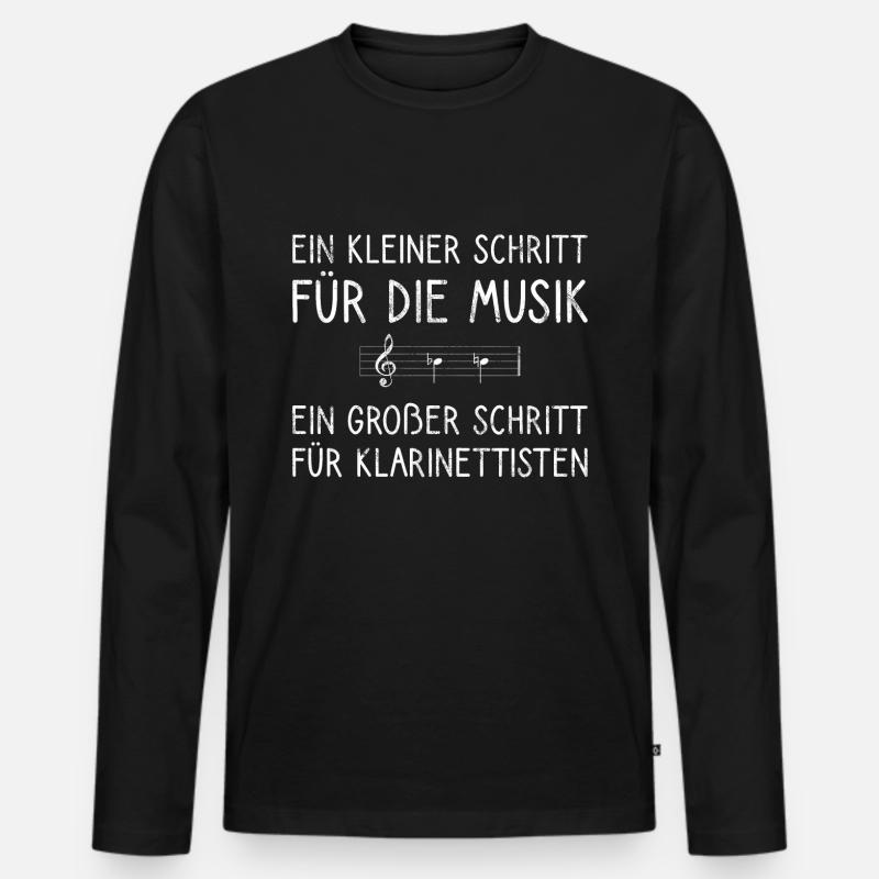 Klarinette Klarinettist Geschenk Blasmusik Musiker - Männer Premium Bio Langarmshirt - Schwarz