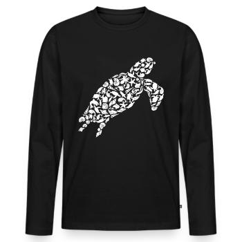 Turtle Water Turtle Sea Turtle - Men's Premium Organic Long Sleeve Shirt - black - Front - Nico (187cm)