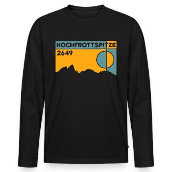 Hochfrottspitze Tour Mountain Tour Souvenir Souvenir - Men's Premium Organic Long Sleeve Shirt - black - Front - Nico (187cm)