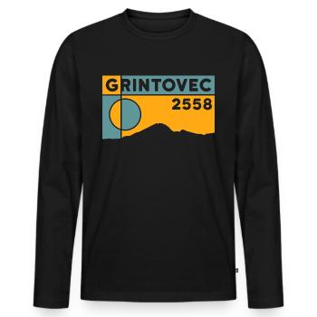 Grintovec Kranjska Gora Slovénie Souvenirs de randonnée - T-shirt manches longues Premium bio Homme - noir - Devant - Nico (187cm)
