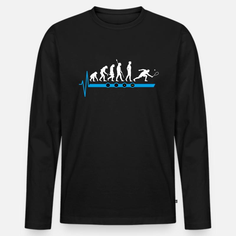 Evolution squash squash ball - Men's Premium Organic Long Sleeve Shirt - black