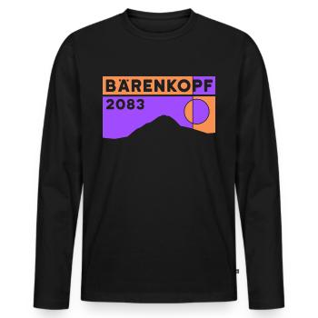 Bärenkopf montagne Allgäu Alpes Vorarlberg randonnée - T-shirt manches longues Premium bio Homme - noir - Devant - Nico (187cm)
