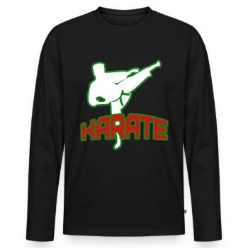 Karate Combat Sport - Men's Premium Organic Long Sleeve Shirt - black - Front - Nico (187cm)