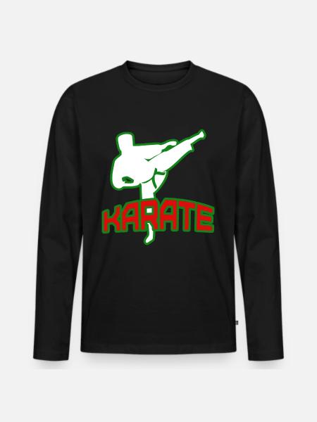 Karate Combat Sport - Men's Premium Organic Long Sleeve Shirt - black