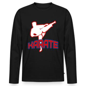 Karate Combat Sport - Men's Premium Organic Long Sleeve Shirt - black - Front - Nico (187cm)