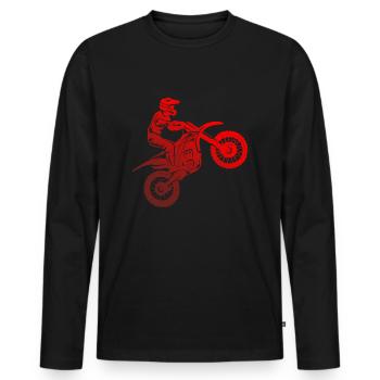 Dirt Bike Moto Motard Enfants Motocross - T-shirt manches longues Premium bio Homme - noir - Devant - Nico (187cm)