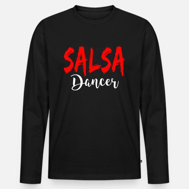 Salsa Dancer - Salsa Dance Shirt - Männer Premium Bio Langarmshirt - Schwarz