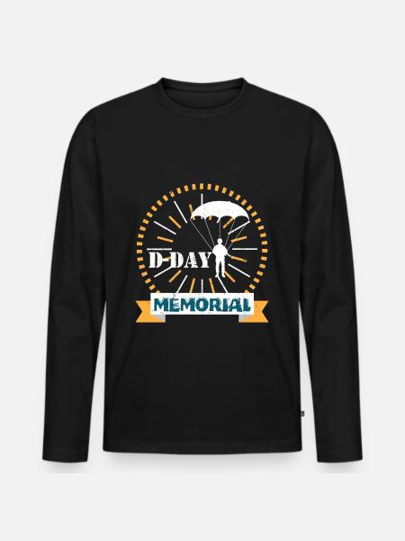 D-Day - Männer Premium Bio Langarmshirt - Schwarz