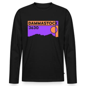 Dammastock Besteigung Normalweg Gletscher Souvenir - Männer Premium Bio Langarmshirt - Schwarz - Vorne - Nico (187cm)