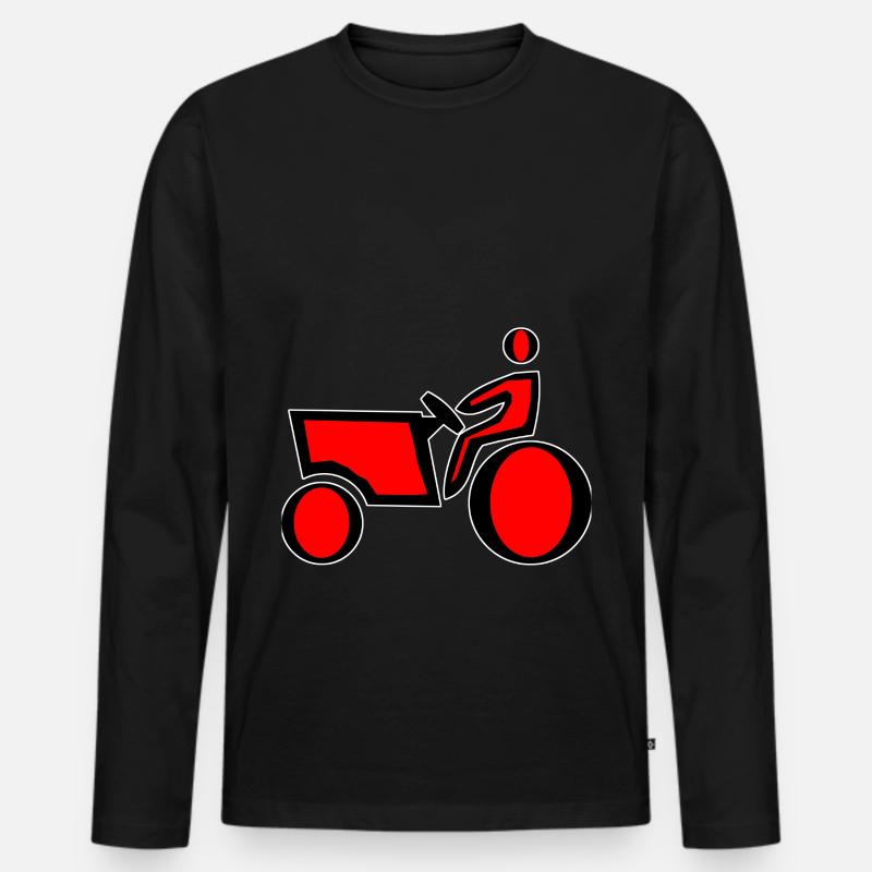Trekker - Männer Premium Bio Langarmshirt - Schwarz