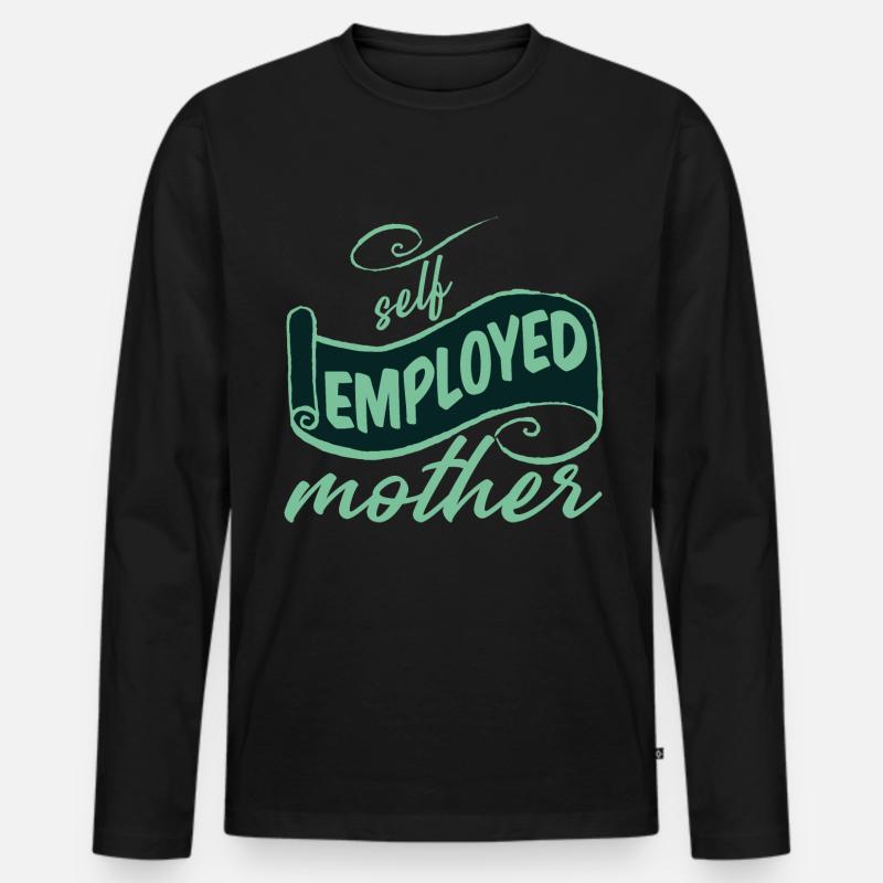 Self Employed Mother 2 - Männer Premium Bio Langarmshirt - Schwarz