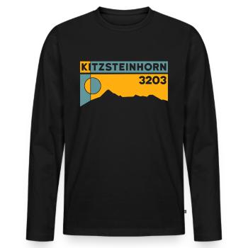 Kitzsteinhorn Hohe Tauern Mountain Tour Hiking Kaprun - Men's Premium Organic Long Sleeve Shirt - black - Front - Nico (187cm)