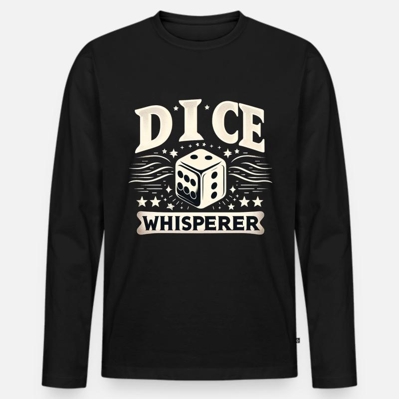 Dice Whisperer 4 - Männer Premium Bio Langarmshirt - Schwarz