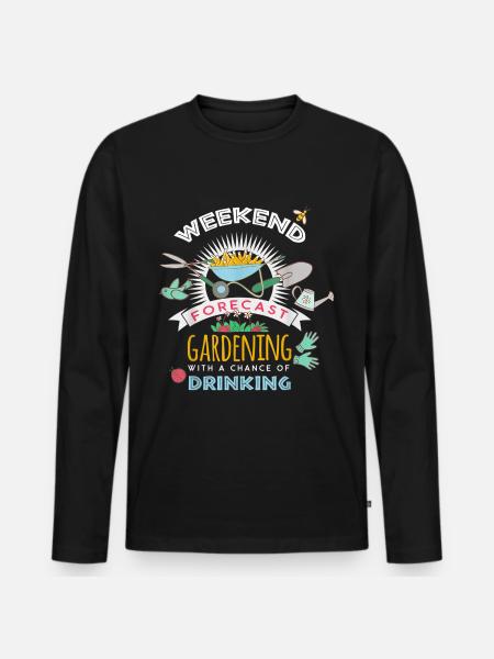 Garten Gärtner Gartenarbeit - Männer Premium Bio Langarmshirt - Schwarz