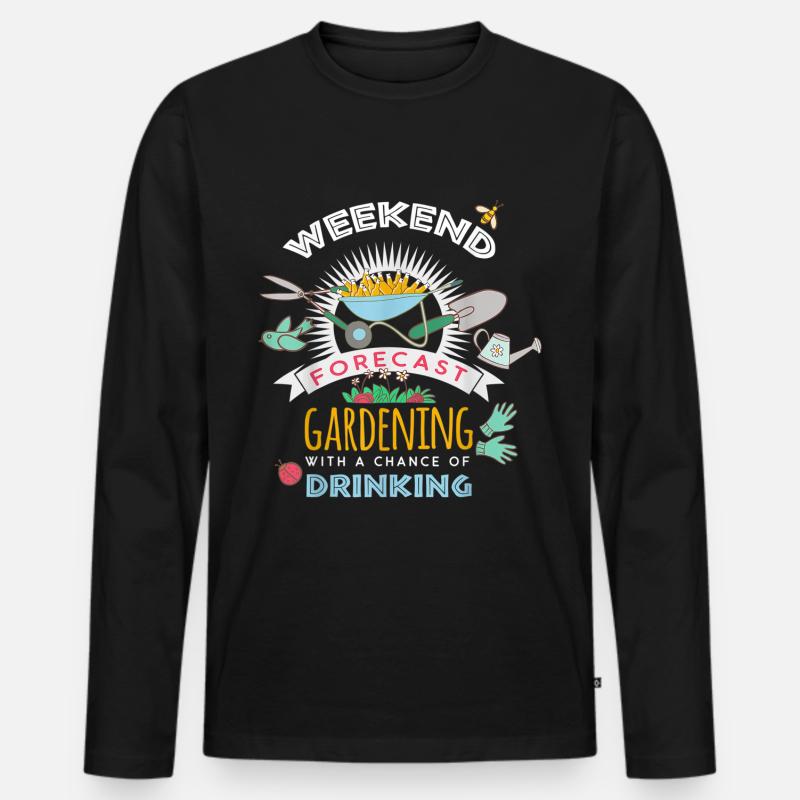 Garten Gärtner Gartenarbeit - Männer Premium Bio Langarmshirt - Schwarz