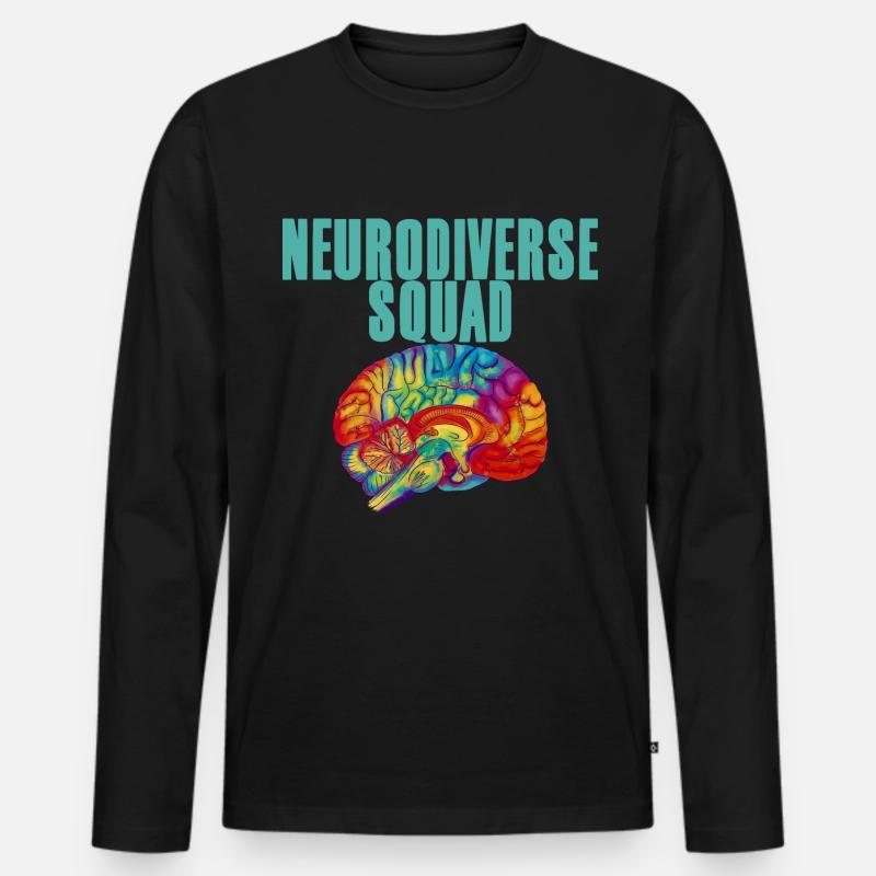 Neurodiverse Squad 4 - Männer Premium Bio Langarmshirt - Schwarz