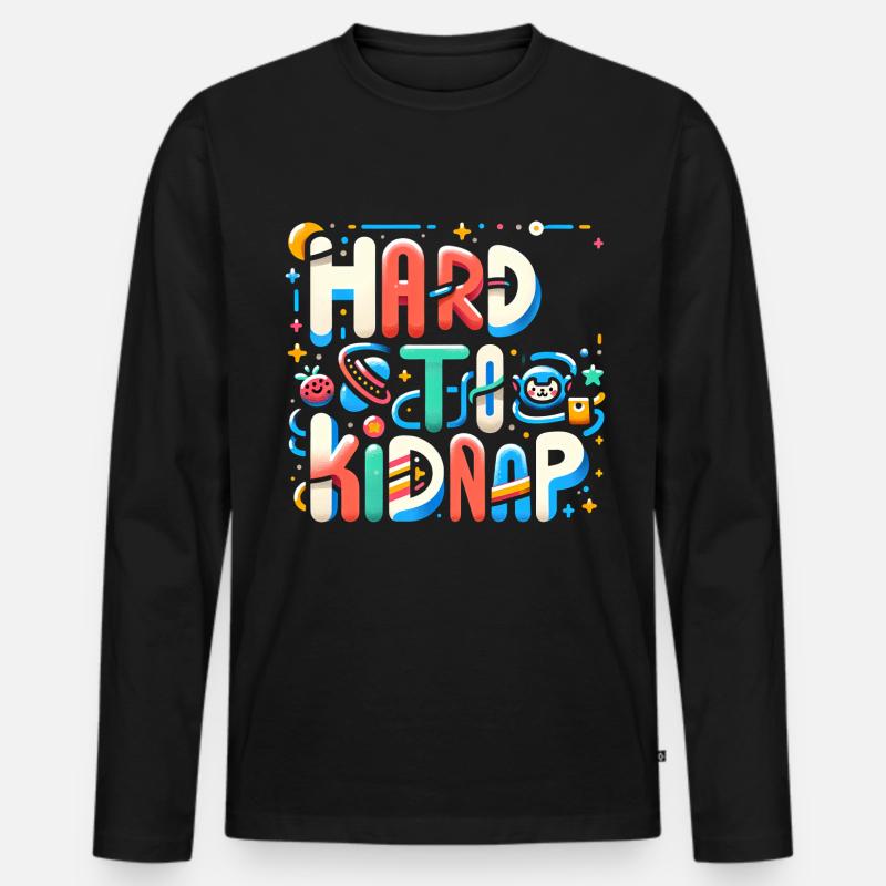 Difficile à kidnapper 5 - T-shirt manches longues Premium bio Homme - noir