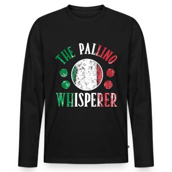 Bocce Ball Player Boules Bocce The Pallino - Men's Premium Organic Long Sleeve Shirt - black - Front - Nico (187cm)