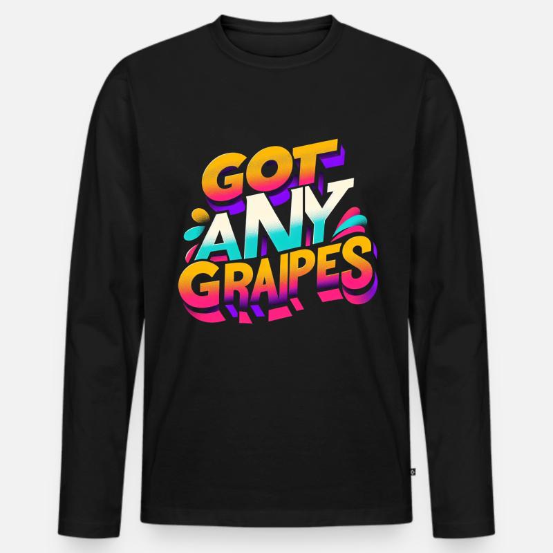 Got Any Grapes 10 - Männer Premium Bio Langarmshirt - Schwarz