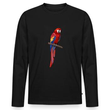 Parrot - Ara parrot - Men's Premium Organic Long Sleeve Shirt - black - Front - Nico (187cm)