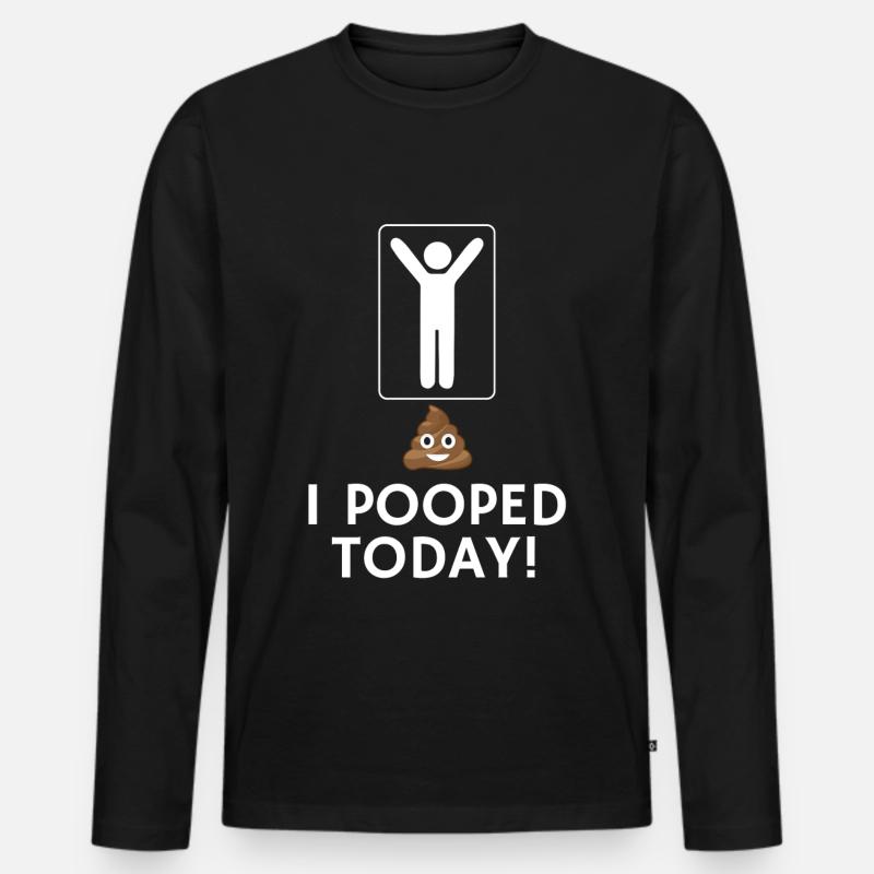 Scheiße Poop Designs - Männer Premium Bio Langarmshirt - Schwarz