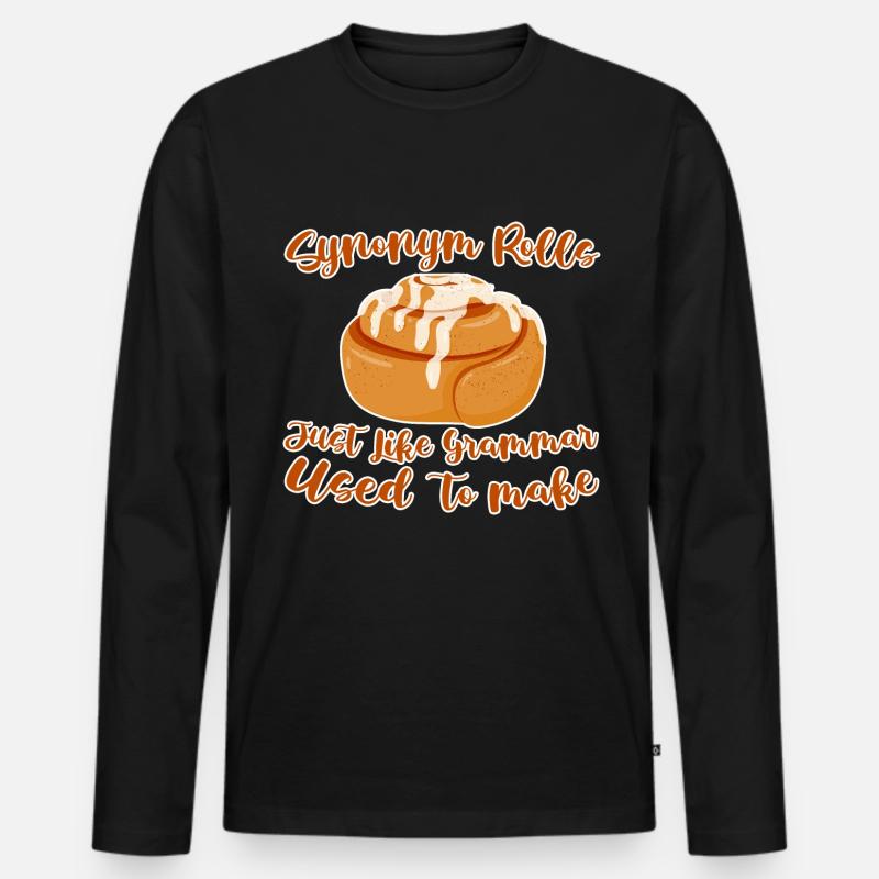Synonym Rolls Just Like Grammar Used To Make 2 - Männer Premium Bio Langarmshirt - Schwarz