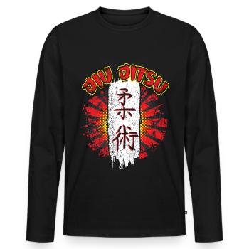 jiu jitsu - Männer Premium Bio Langarmshirt - Schwarz - Vorne - Nico (187cm)