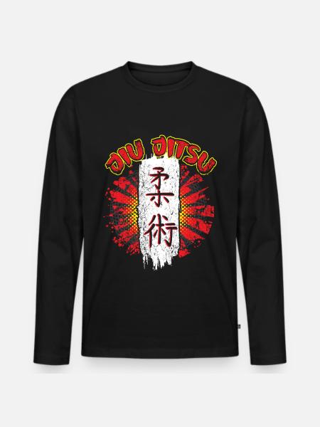 jiu jitsu - Männer Premium Bio Langarmshirt - Schwarz