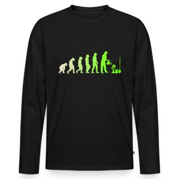 Evolution Jardinage Jardinage jardinage jardinage - T-shirt manches longues Premium bio Homme - noir - Devant - Nico (187cm)