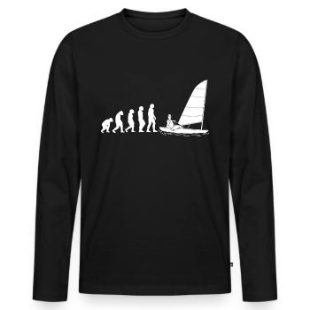 EVOLUTION voile à voile bateau à voile yacht yacht se - T-shirt manches longues Premium bio Homme - noir - Devant - Nico (187cm)