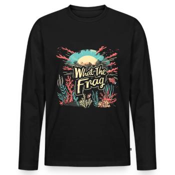 Aquarium Aquariophile Coral Fragging - T-shirt manches longues Premium bio Homme - noir - Devant - Nico (187cm)