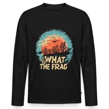 Aquarium Aquariophile Coral Fragging - T-shirt manches longues Premium bio Homme - noir - Devant - Nico (187cm)