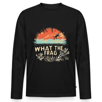 Aquarium Aquariophile Coral Fragging - T-shirt manches longues Premium bio Homme - noir - Devant - Nico (187cm)