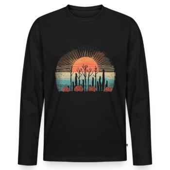 Aquarium Aquariophile Coral Fragging - T-shirt manches longues Premium bio Homme - noir - Devant - Nico (187cm)