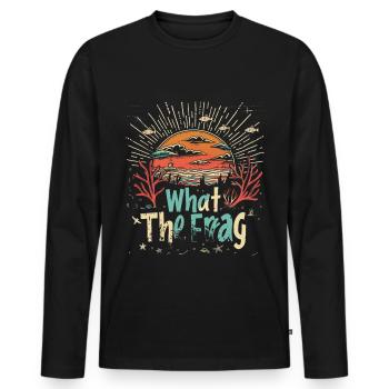 Aquarium Aquariophile Coral Fragging - T-shirt manches longues Premium bio Homme - noir - Devant - Nico (187cm)