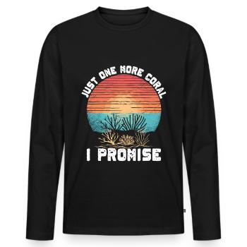 Aquarium Aquariophile Coral Fragging - T-shirt manches longues Premium bio Homme - noir - Devant - Nico (187cm)