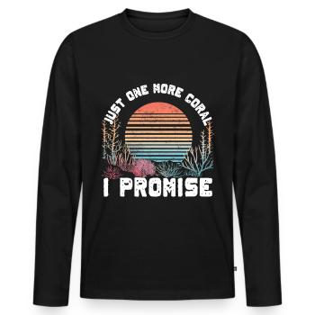 Aquarium Aquariophile Coral Fragging - T-shirt manches longues Premium bio Homme - noir - Devant - Nico (187cm)
